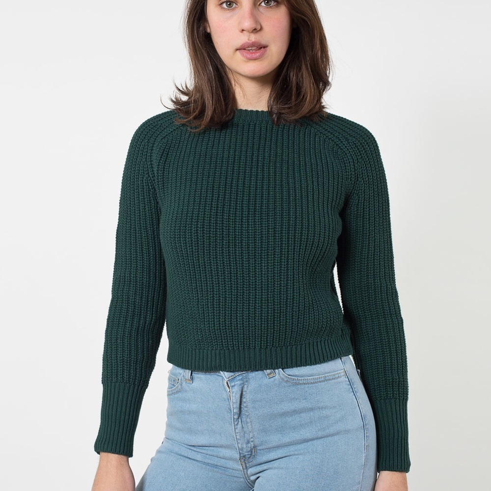American apparel cropped fisherman sweater